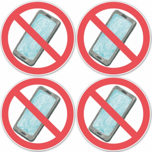 Autocollant vinyle anti-smartphone (Devant)