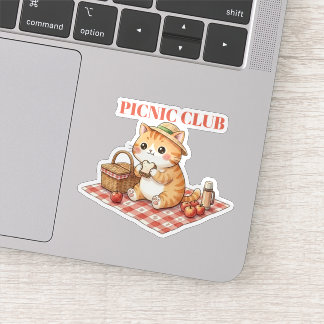 Autocollant vinyle aquarelle de chat vintage Kawai