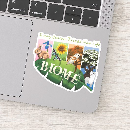 Autocollant vinyle Biome Saisons (Détail)