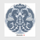 Autocollant vinyle Blue Griffins de William De Mor (Feuille)