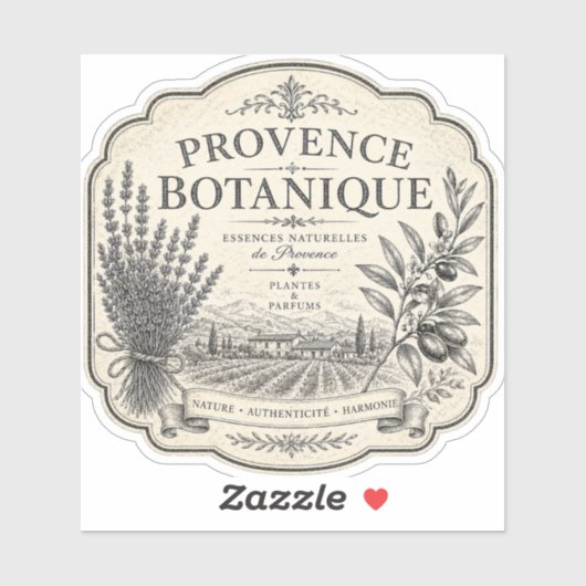 autocollant vinyle botanique provence (Feuille)