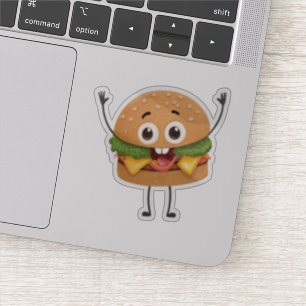 Autocollant vinyle Burger rigolard amusant Nourr