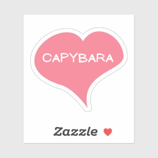 Autocollant vinyle CAPYBARA Love Heart (Feuille)