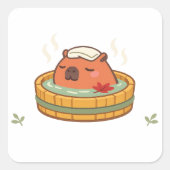 Autocollant vinyle Capybara Onsen Source chaude (Devant)