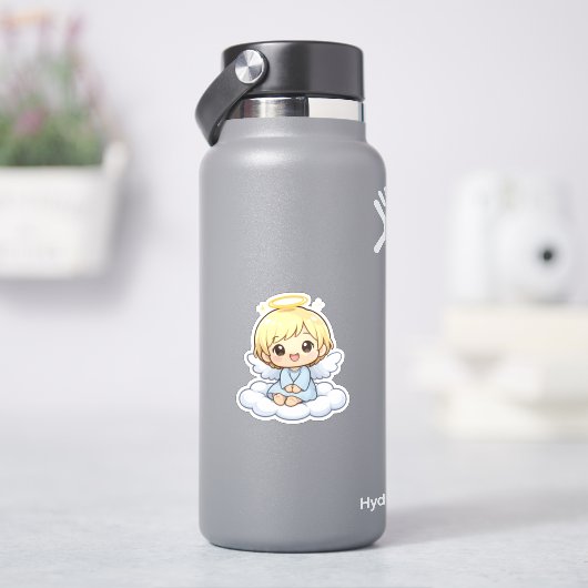 Autocollant vinyle Chibi d'ange mignon (HydroFlask)