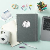 autocollant vinyle citrouille noir et blanc (Couverture iPad)