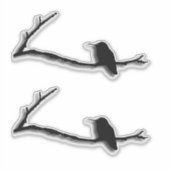 Autocollant vinyle - Colibri sur branche (Devant)
