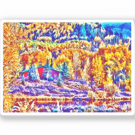 Autocollant vinyle Colorado Automne (Recto)