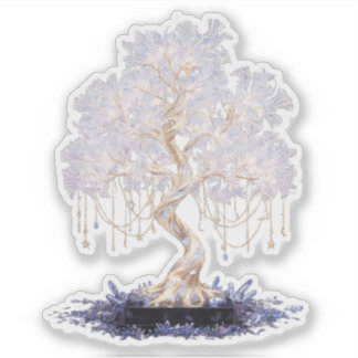 Autocollant vinyle cristal d'un arbre de galaxie d