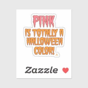 Autocollant vinyle d'art de couleur Halloween rose