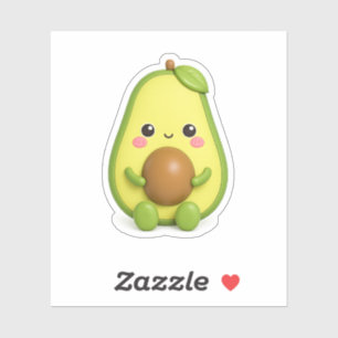 Autocollant vinyle de avocat mignon Kawaii