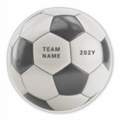 Autocollant vinyle de ballon de football | Nom de  (Devant)