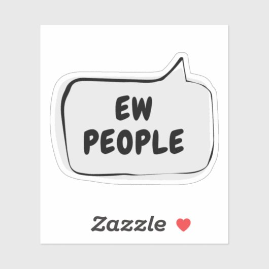 Autocollant vinyle de bulle de parole EW PEOPLE (Feuille)