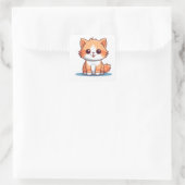 Autocollant vinyle de chat ool | Autocollant esthé (Sac)