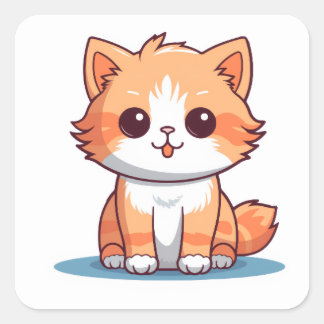 Autocollant vinyle de chat ool | Autocollant esthé