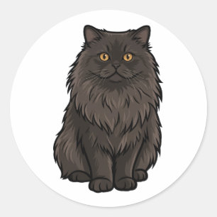 Autocollant vinyle de chat persan mignon