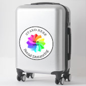 Autocollant vinyle de distanciation sociale Logo C (Sur valise)