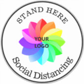 Autocollant vinyle de distanciation sociale Logo C (Devant)