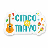 Autocollant vinyle de fête mignonne Cinco de Mayo