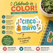 Autocollant vinyle de fête mignonne Cinco de Mayo