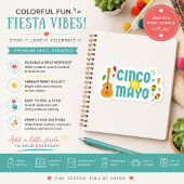 Autocollant vinyle de fête mignonne Cinco de Mayo