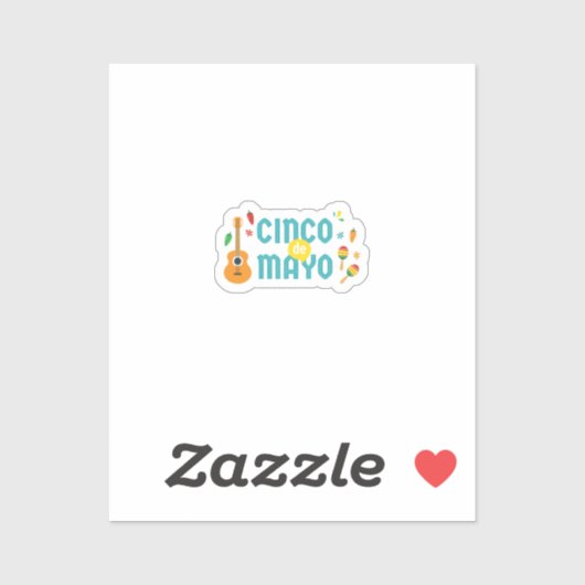 Autocollant vinyle de fête mignonne Cinco de Mayo (Feuille)