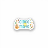 Autocollant vinyle de fête mignonne Cinco de Mayo (Recto)
