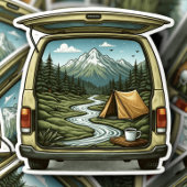 Autocollant vinyle de forêt de camping-car | Autoc