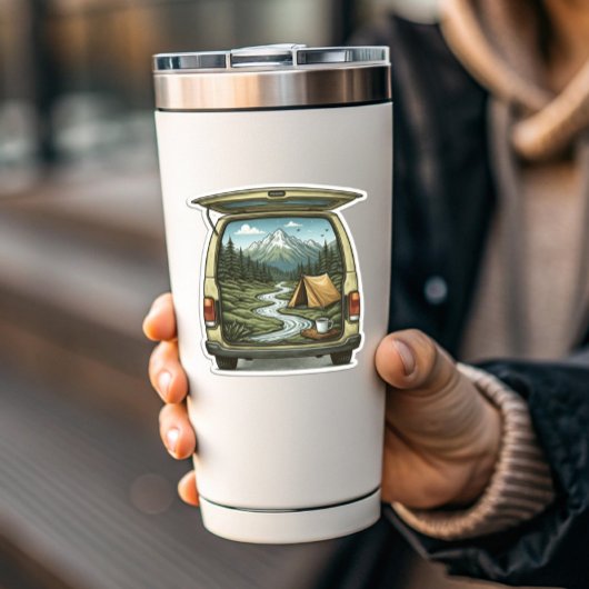 Autocollant vinyle de forêt de camping-car | Autoc
