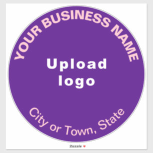 Autocollant vinyle de forme ronde couleur violet p