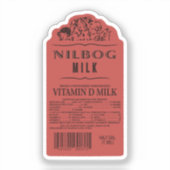 Autocollant vinyle de lait Nilbog (Recto)