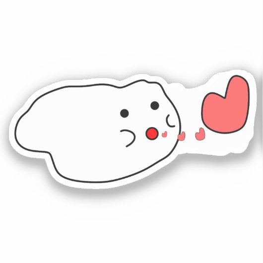 Autocollant vinyle de nuage Kawaii (Recto)