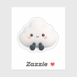 Autocollant vinyle de nuage Kawaii mignon