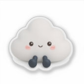 Autocollant vinyle de nuage Kawaii mignon (Devant)