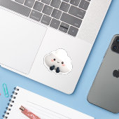 Autocollant vinyle de nuage Kawaii mignon (Ordinateur portable avec iPhone)