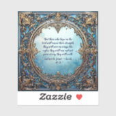 Autocollant vinyle découpé sur mesure du verset bi (Feuille)