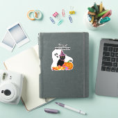Autocollant vinyle découpé sur mesure Fantôme mign (Couverture iPad)