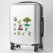 Autocollant vinyle découpé sur mesure "Swamp Dance (Sur valise)