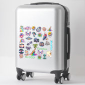 Autocollant vinyle découpé sur mesure Trippy Art (Sur valise)