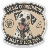 Autocollant vinyle drôle de dalmatien | Coordinate (Devant)