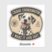 Autocollant vinyle drôle de dalmatien | Coordinate (Feuille)