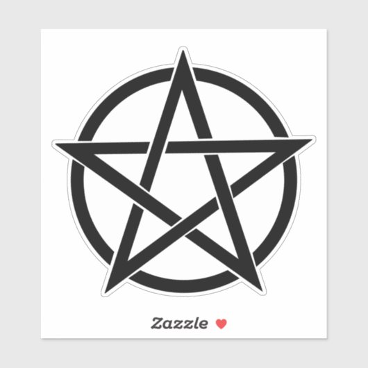Autocollant vinyle élégant pentagramme Wicca gothi (Feuille)