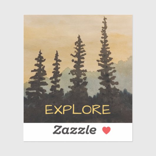Autocollant vinyle Explorez la nature (Feuille)