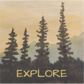 Autocollant vinyle Explorez la nature (Devant)