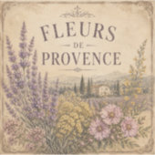 autocollant vinyle fleurs de provence (Devant)