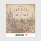 autocollant vinyle fleurs de provence (Feuille)