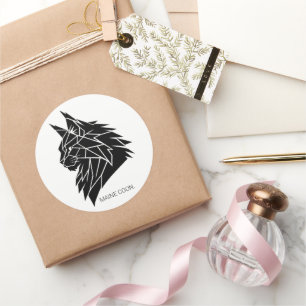 Autocollant vinyle géométrique Maine Coon minimali