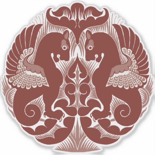 Autocollant vinyle Griffins rouges de William De M (Devant)