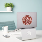 Autocollant vinyle Griffins rouges de William De M (Ordinateur portable sur le bureau)