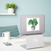 Autocollant vinyle imperméable tendance (Ordinateur portable sur le bureau)